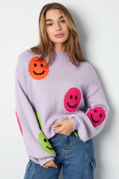 Smiley Strickpullover - grau h5 Bild9